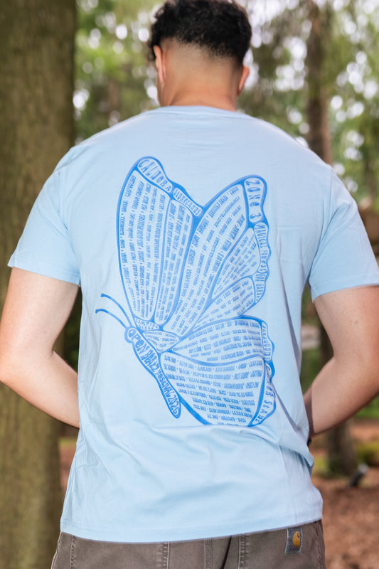 Line Up 2026 Shirt - Butterfly blau