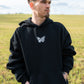 Line Up Hoodie - Butterfly schwarz