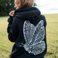 Line Up Hoodie - Butterfly schwarz
