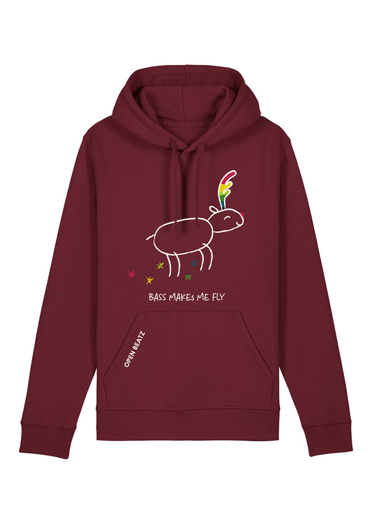 Bass makes me fly Hoodie